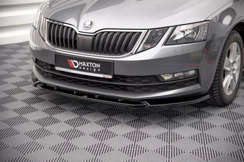 Maxton Design Frontlippe V.1 für Skoda Octavia 3 III 5E Facelift Hochglanz schwarz – Ansicht 1
