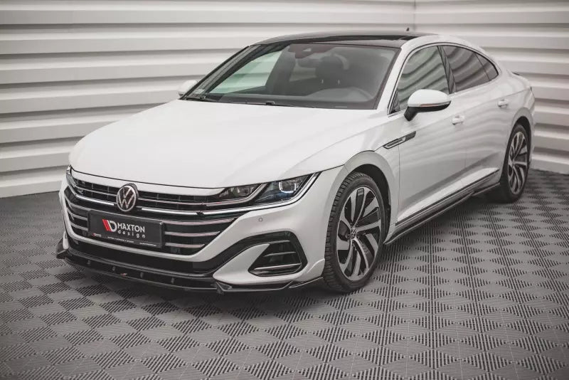 Maxton Design Frontlippe V.1 für VW Arteon R-Line Facelift Hochglanz schwarz – Ansicht 1
