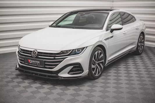 Maxton Design Frontlippe V.1 für VW Arteon R-Line Facelift Hochglanz schwarz – Ansicht 1