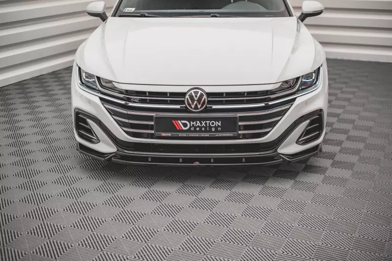 Maxton Design Frontlippe V.1 für VW Arteon R-Line Facelift Hochglanz schwarz – Ansicht 2