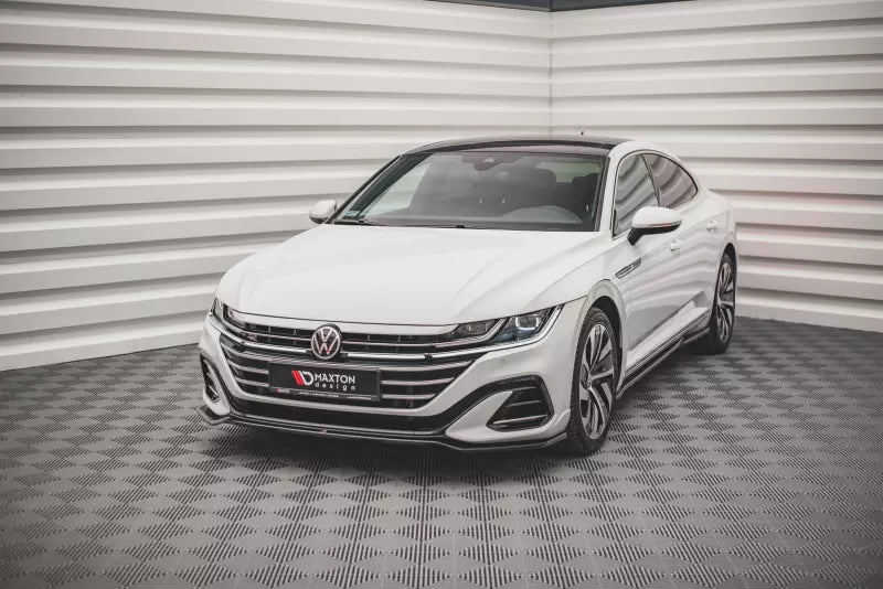 Maxton Design Frontlippe V.3 für VW Arteon R-Line Facelift Hochglanz schwarz – Ansicht 1