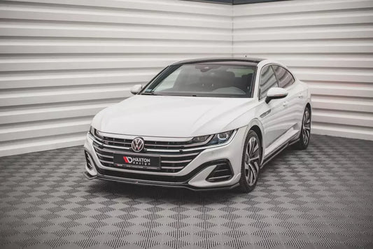 Maxton Design Frontlippe V.3 für VW Arteon R-Line Facelift Hochglanz schwarz – Ansicht 1