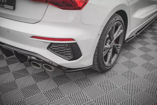 Maxton Design Diffusor Flaps V.2 für Audi S3 8Y Hochglanz schwarz – Ansicht 1