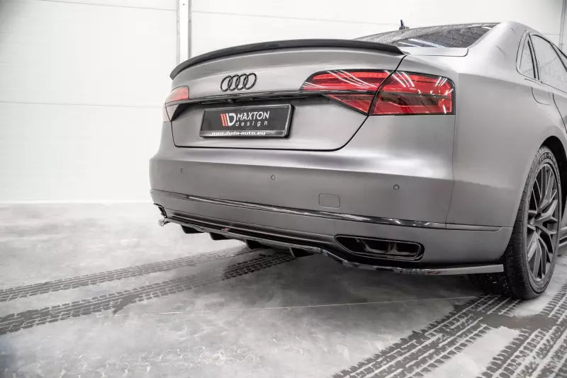 Maxton Design Heckdiffusor für Audi A8 D4 Facelift Hochglanz schwarz – Ansicht 3