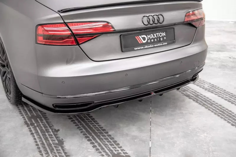 Maxton Design Heckdiffusor für Audi A8 D4 Facelift Hochglanz schwarz – Ansicht 4