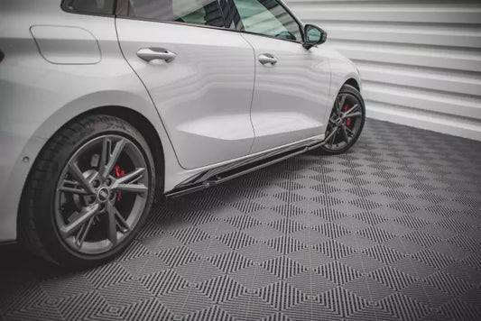 Maxton Design Seitenschweller (Paar) für Audi S3 / A3 S-Line 8Y Hochglanz schwarz – Ansicht 1