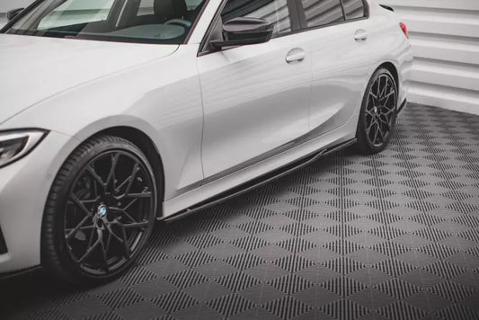 Maxton Design Seitenschweller (Paar) für BMW 3er G20 / G21 Hochglanz schwarz – Ansicht 1