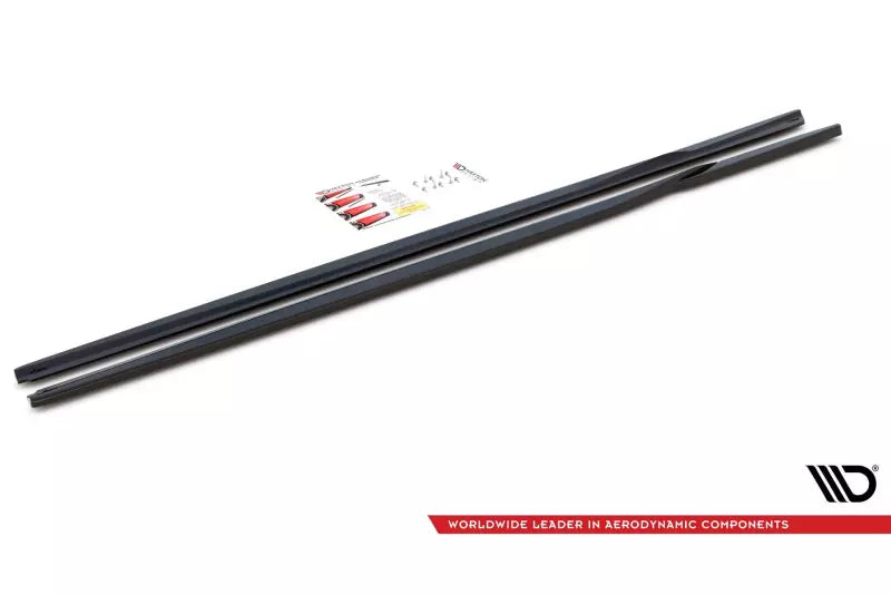Maxton Design Seitenschweller (Paar) für BMW 3er G20 / G21 Hochglanz schwarz – Ansicht 3