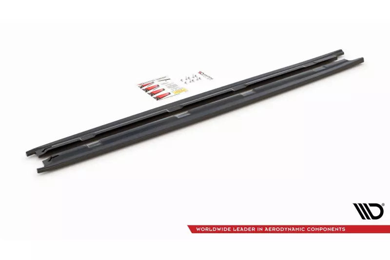 Maxton Design Seitenschweller (Paar) für Skoda Octavia 3 III 5E Facelift Hochglanz schwarz – Ansicht 3