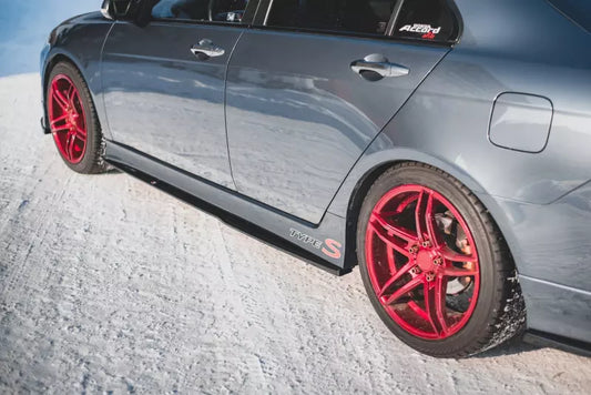 Maxton Design Seitenschweller (Paar) für V.2 für Honda Accord VII Mk7 Type-S Hochglanz schwarz – Ansicht 1
