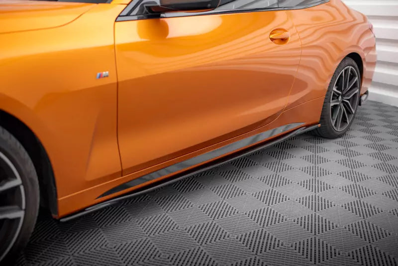 Maxton Design Seitenschweller (Paar) für V.3 für BMW 4er G22 M Paket Hochglanz schwarz – Ansicht 1
