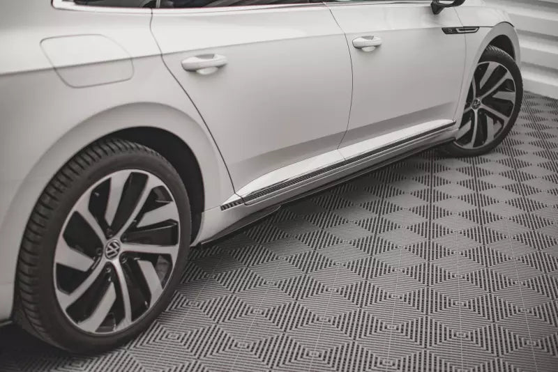 Maxton Design Seitenschweller (Paar) für VW Arteon R-Line Facelift Hochglanz schwarz – Ansicht 1
