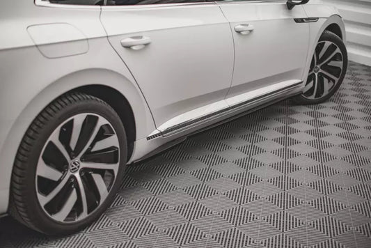 Maxton Design Seitenschweller (Paar) für VW Arteon R-Line Facelift Hochglanz schwarz – Ansicht 1