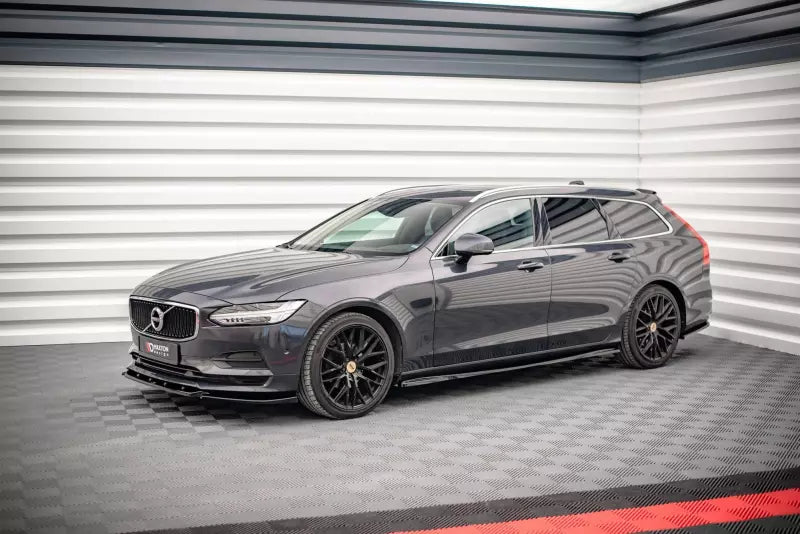 Maxton Design Seitenschweller (Paar) für Volvo V90 II Hochglanz schwarz – Ansicht 2
