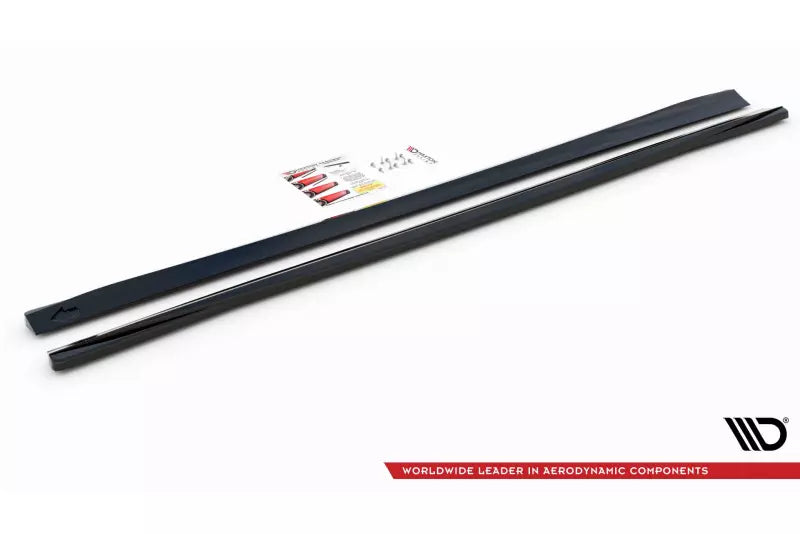 Maxton Design Seitenschweller (Paar) für Volvo V90 II Hochglanz schwarz – Ansicht 3