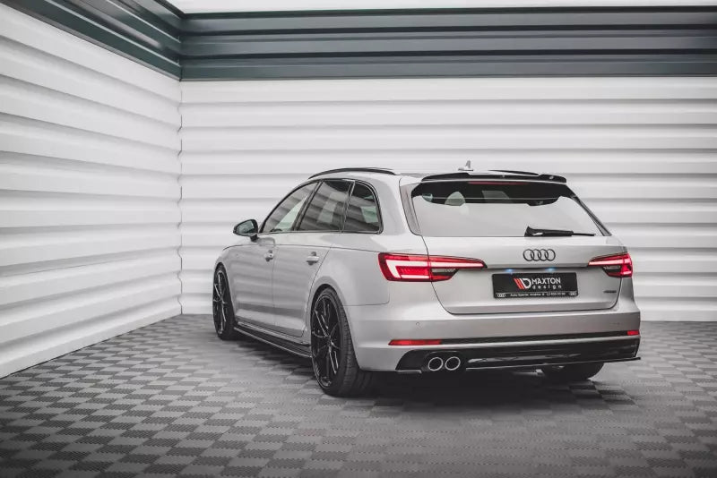 Maxton Design Heckspoiler Lippe V.2 für Audi A4 / S4 / A4 S-Line B9 Avant (2015-2024) Hochglanz schwarz – Ansicht 1