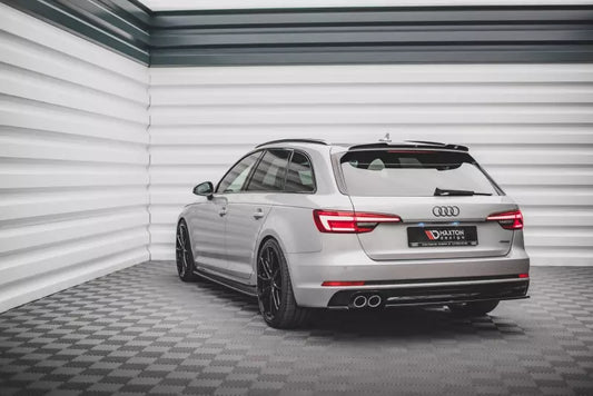 Maxton Design Heckspoiler Lippe V.2 für Audi A4 / S4 / A4 S-Line B9 Avant (2015-2024) Hochglanz schwarz – Ansicht 1