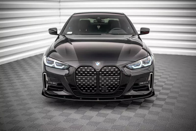 Maxton Design Street Pro Frontlippe für BMW 4er G22 M Paket schwarz + Glanz Flaps – Ansicht 2