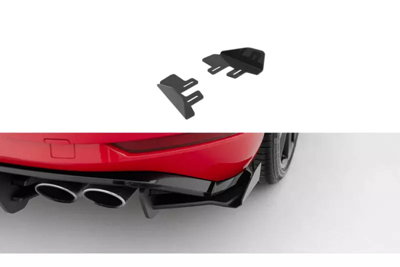 Maxton Design Street Pro Heckdiffusor Flaps für VW Golf 7 R-Line / R Facelift Hochglanz schwarz – Ansicht 1