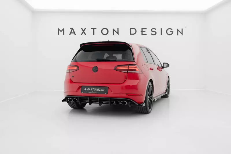 Maxton Design Street Pro Heckdiffusor Flaps für VW Golf 7 R-Line / R Facelift Hochglanz schwarz – Ansicht 2