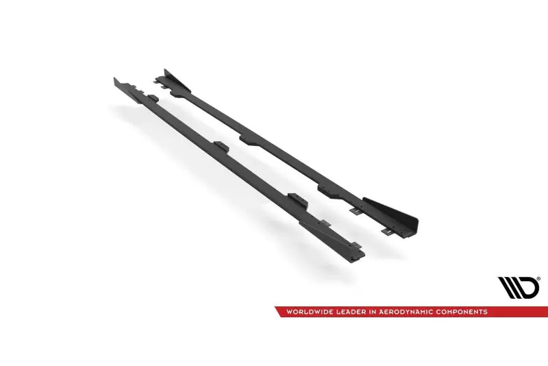 Maxton Design Street Pro Seitenschweller (Paar) für BM 4 G22 M Paket matt schwarz mit Hochglanz Flaps – Ansicht 3