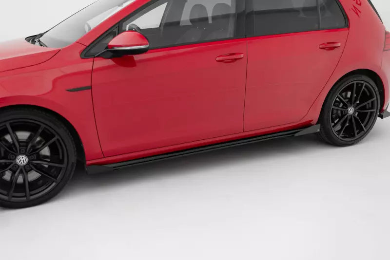 Maxton Design Street Pro Schweller Flaps für VW Golf 7 R-Line / R / R-Line Facelift Hochglanz schwarz – Ansicht 2