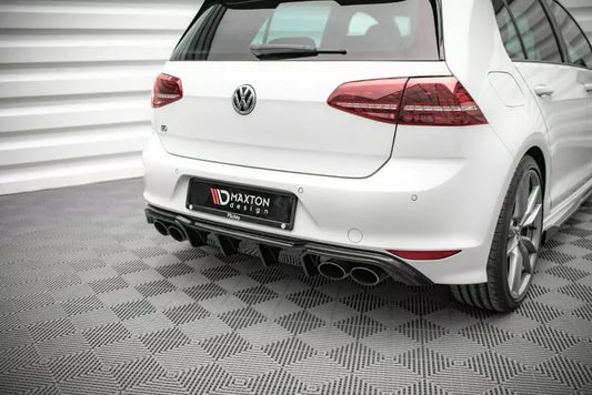 Maxton Design Heckdiffusor V.2 für VW Golf 7 R / R-Line (2012-2016) Hochglanz schwarz – Ansicht 1