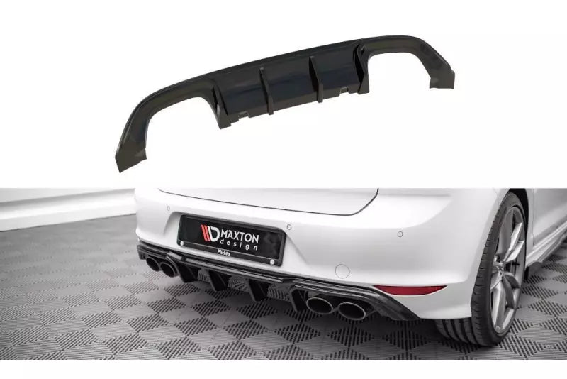 Maxton Design Heckdiffusor V.2 für VW Golf 7 R / R-Line (2012-2016) Hochglanz schwarz – Ansicht 2