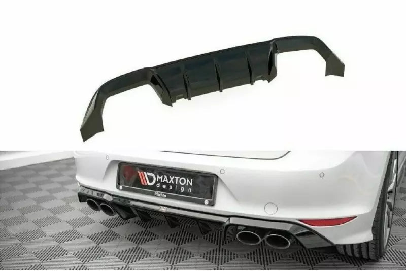 Maxton Design Heckdiffusor V.1 für VW Golf 7 R / R-Line 2012-2016 Hochglanz schwarz – Ansicht 4
