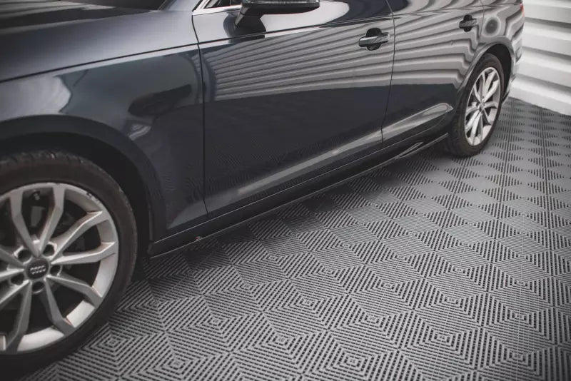 Maxton Design Seitenschweller (Paar) für Audi A4 Avant B9 Hochglanz schwarz – Ansicht 1