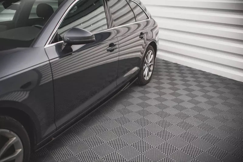 Maxton Design Seitenschweller (Paar) für Audi A4 Avant B9 Hochglanz schwarz – Ansicht 3