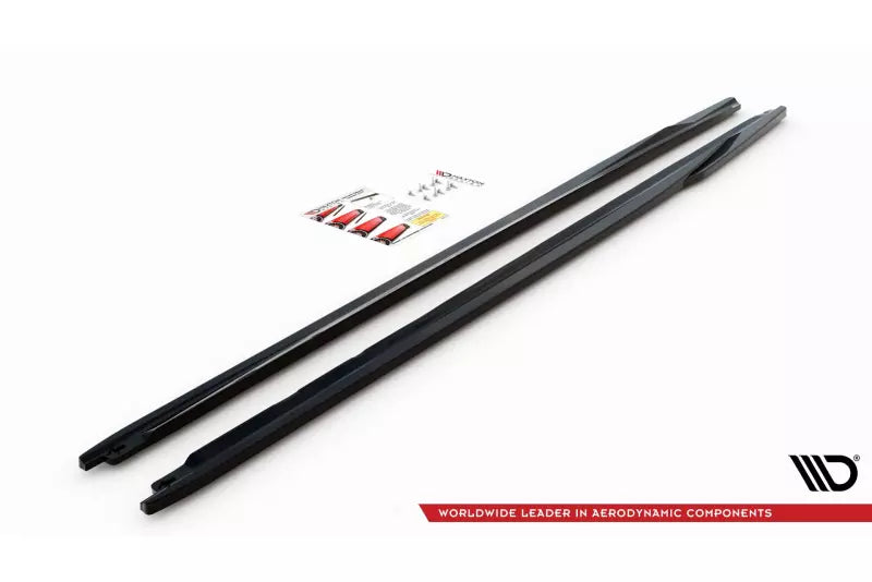 Maxton Design Seitenschweller (Paar) für Audi A4 Avant B9 Hochglanz schwarz – Ansicht 4
