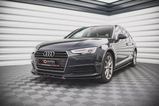 Maxton Design Frontlippe V.1 für Audi A4 Avant B9 Hochglanz schwarz – Ansicht 1