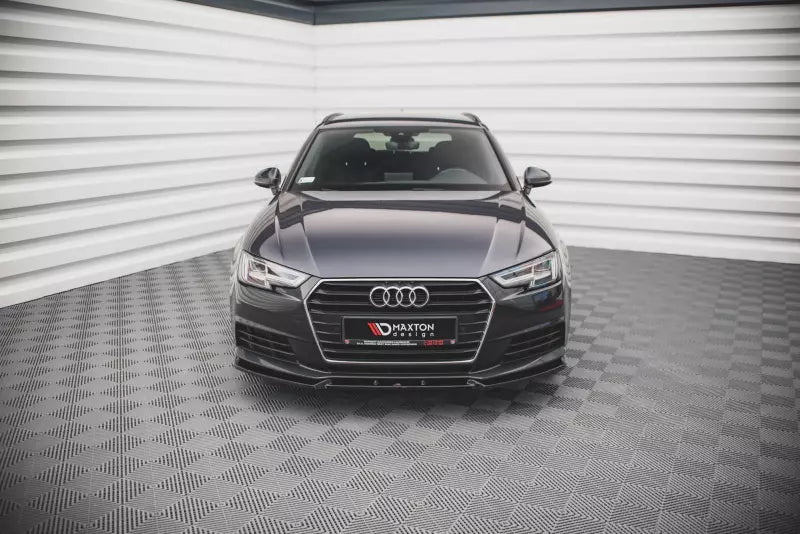 Maxton Design Frontlippe V.1 für Audi A4 Avant B9 Hochglanz schwarz – Ansicht 2