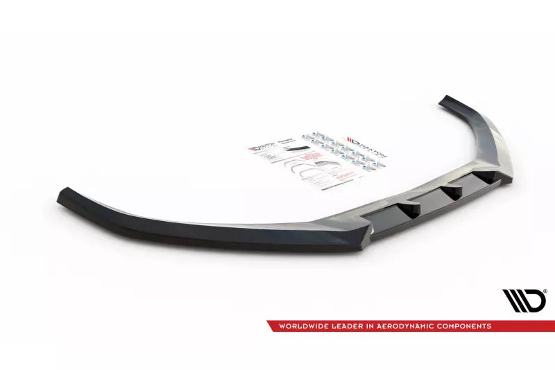 Maxton Design Frontlippe V.1 für Audi A4 Avant B9 Hochglanz schwarz – Ansicht 4