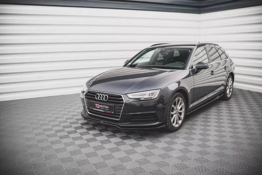 Maxton Design Frontlippe V.2 für Audi A4 Avant B9 Hochglanz schwarz – Ansicht 1