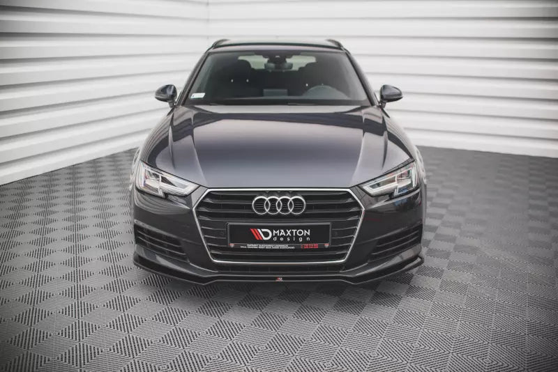 Maxton Design Frontlippe V.2 für Audi A4 Avant B9 Hochglanz schwarz – Ansicht 2