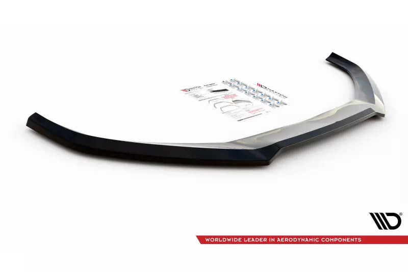 Maxton Design Frontlippe V.2 für Audi A4 Avant B9 Hochglanz schwarz – Ansicht 4