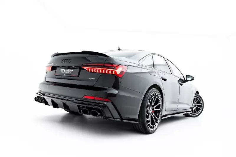 Maxton Design Heckdiffusor für Audi S6 / A6 S-Line C8 Limousine / Avant 2018-2026 Hochglanz schwarz – Ansicht 3
