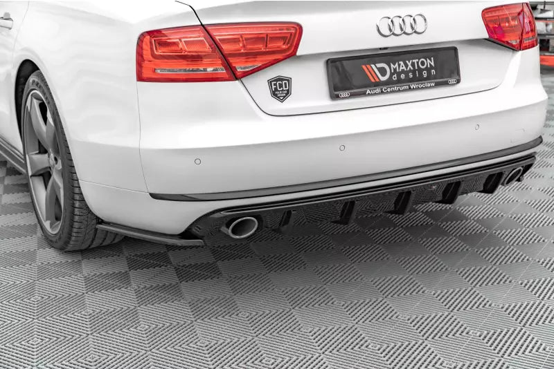 Maxton Design Heckdiffusor für Audi A8 D4 Hochglanz schwarz – Ansicht 1