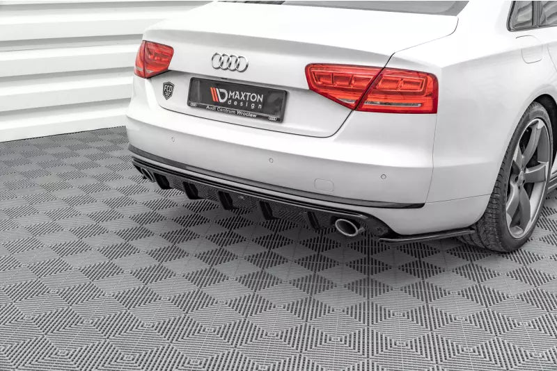 Maxton Design Heckdiffusor für Audi A8 D4 Hochglanz schwarz – Ansicht 2