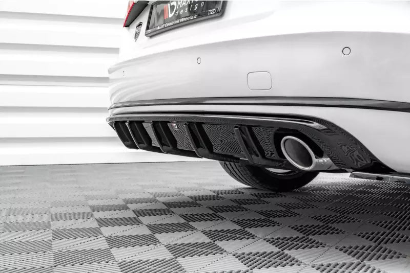 Maxton Design Heckdiffusor für Audi A8 D4 Hochglanz schwarz – Ansicht 3