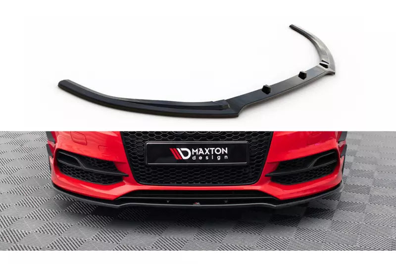 Maxton Design Frontlippe V.2 Audi S3 / A3 S-Line 8V Hochglanz schwarz – Ansicht 1