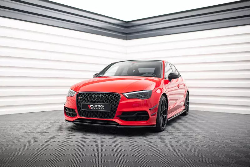 Maxton Design Frontlippe V.2 Audi S3 / A3 S-Line 8V Hochglanz schwarz – Ansicht 3