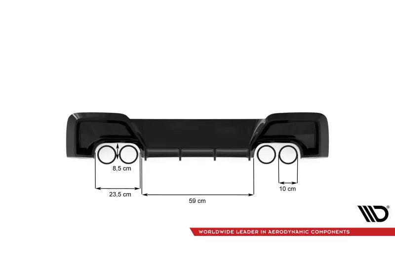 Maxton Design Heckdiffusor V.2 für BMW F20 M-Paket / M135i Hochglanz schwarz – Ansicht 2
