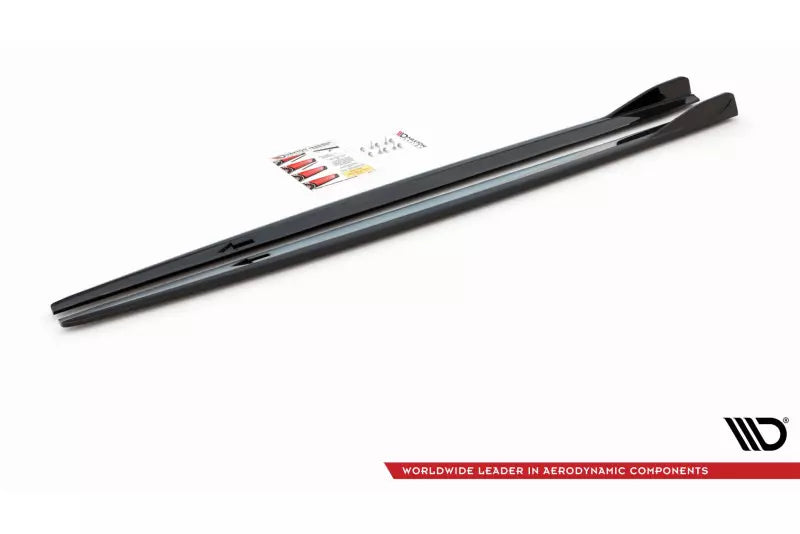 Maxton Design Seitenschweller (Paar) V.2 für BMW 2 Gran Coupe M-Paket F44 Hochglanz schwarz – Ansicht 3