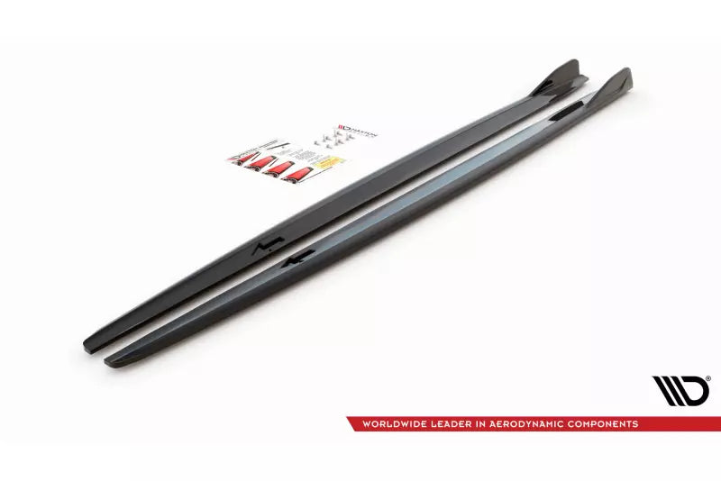 Maxton Design Seitenschweller (Paar) V.2 für BMW 2 Gran Coupe M-Paket F44 Hochglanz schwarz – Ansicht 4