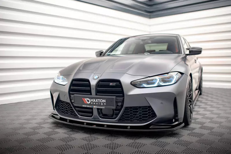 Maxton Design Frontlippe V.1 für BMW M3 G80 G81 / M4 G82 G83 Hochglanz schwarz – Ansicht 3