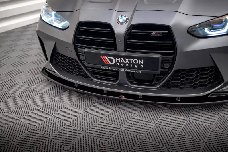 Maxton Design Frontlippe V.1 für BMW M3 G80 G81 / M4 G82 G83 Hochglanz schwarz – Ansicht 4