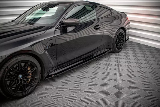 Maxton Design Seitenschweller (Paar) V.1 für BMW M4 G82 Hochglanz schwarz – Ansicht 1